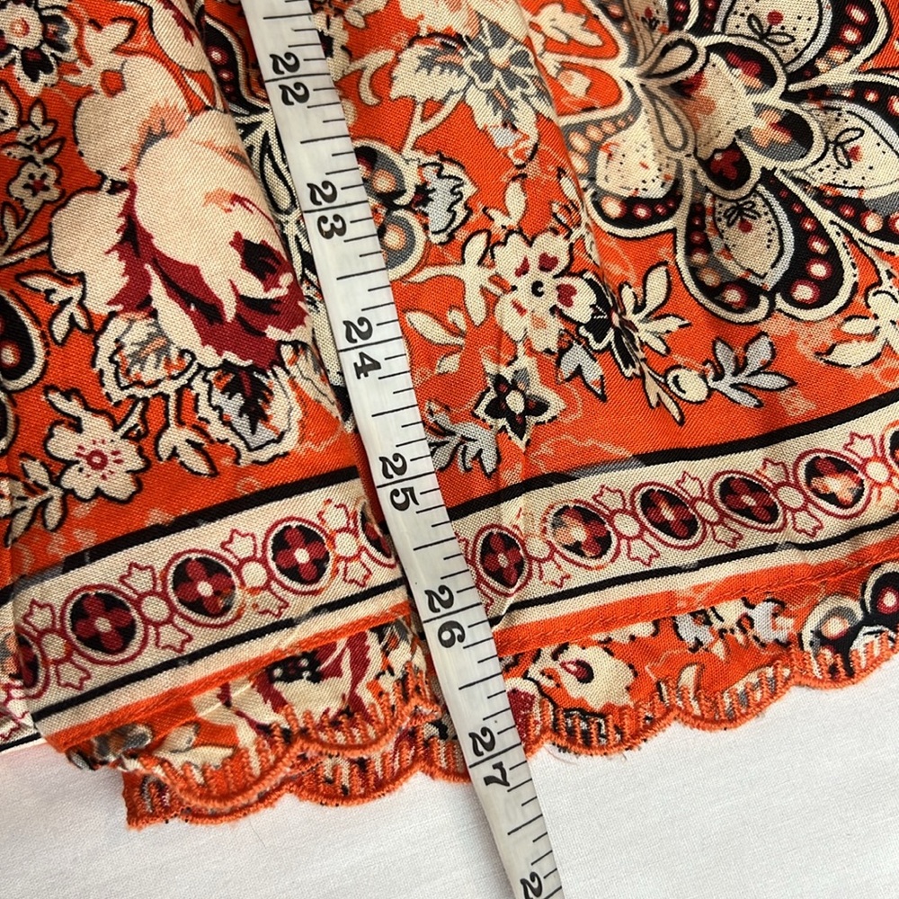 Urban outfitters Hanna Scallop Babydoll Floral Boho Peasant Hippie Dress SZ M - Picture 10 of 13